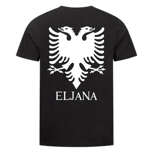 Albanischer Adler Premium T-Shirt mit Wunschnamen Back Print