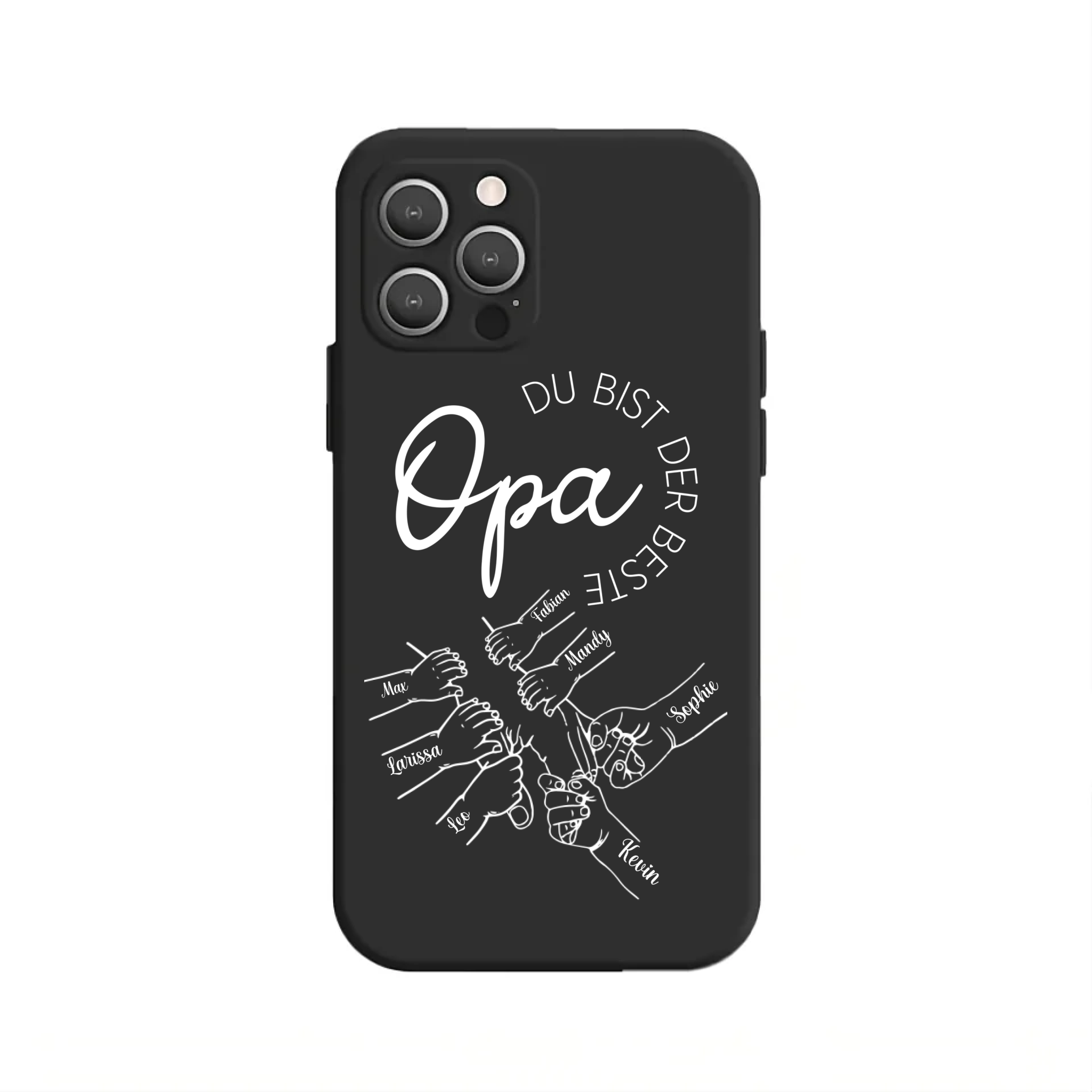 Bester Opa oder Beste Oma Handyhülle mit Enkelkinder Namen