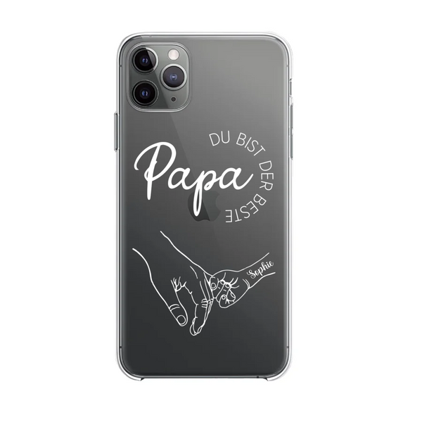 Bester Papa oder beste Mama Handyhülle Transparent