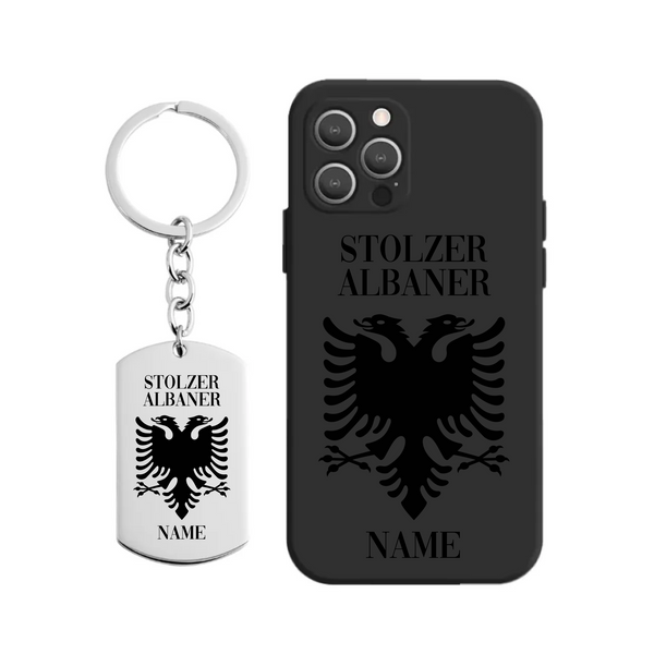 Albanien Premium Handyhülle mit Schlüsselanhänger