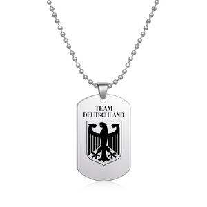 Deutschland DogTag Edelstahl Halskette
