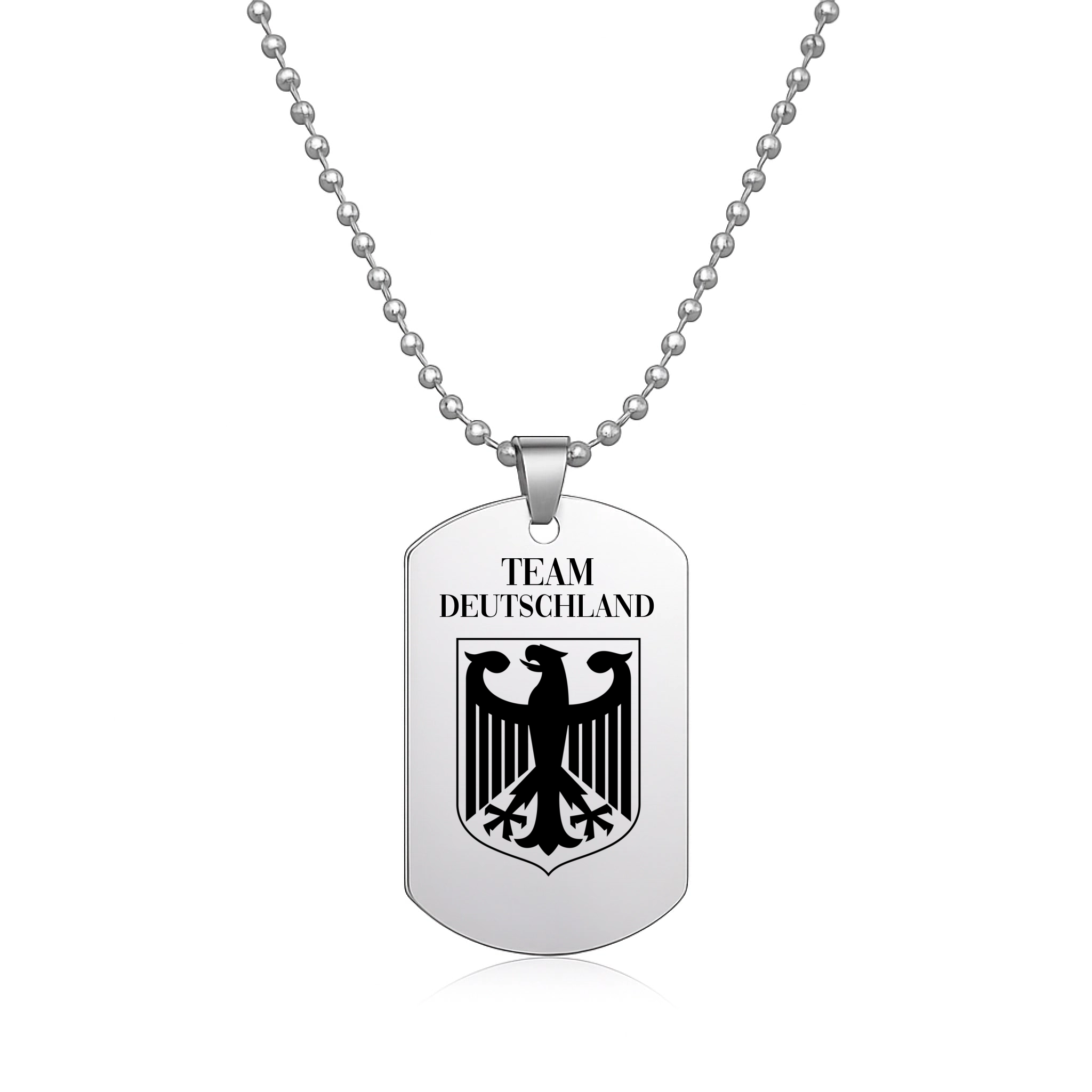 Deutschland DogTag Edelstahl Halskette