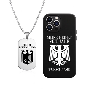 Team Deutschland Handyhülle & Unisex Edelstahl Halskette