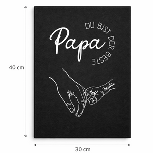 Schwarzes Familien-Canvas mit bis zu 7 Namen