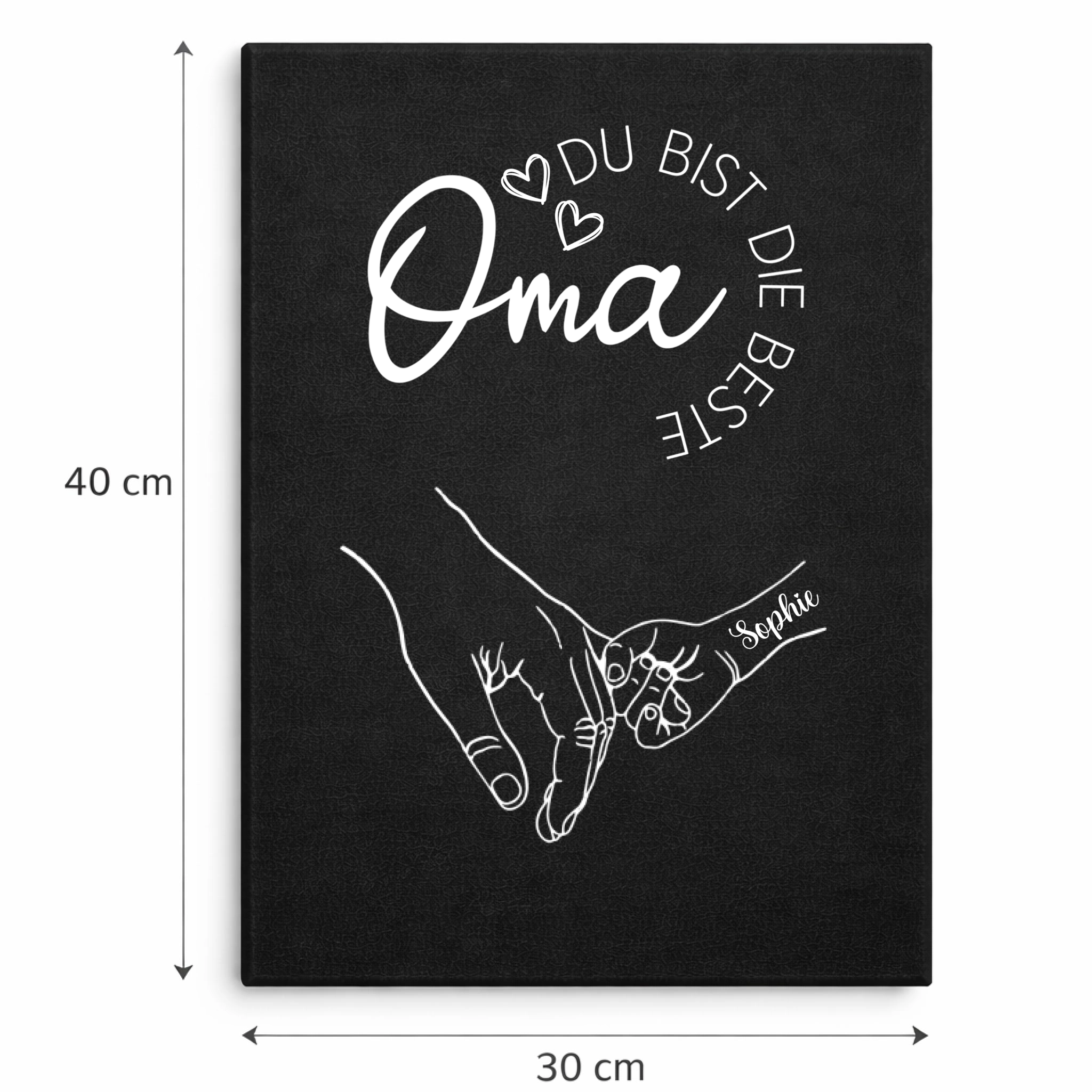 Familienleinwand „Beste Oma / Bester Opa“ 30x40cm