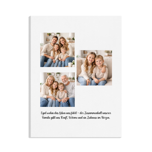 Familienleinwand mit Fotos (Canvas 30x40cm)