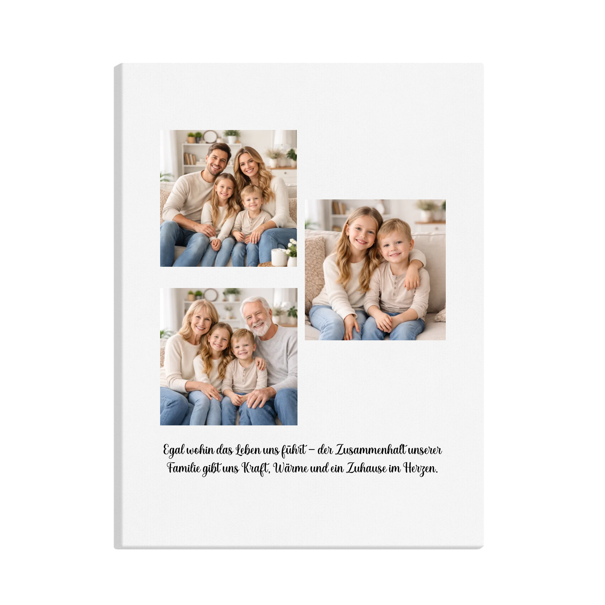 Familienleinwand mit Fotos (Canvas 30x40cm)