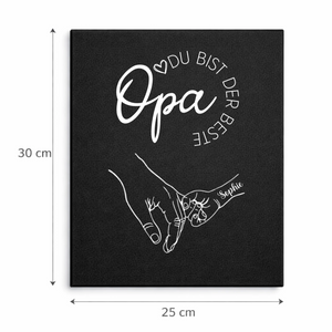 Familienleinwand mit Kindernamen Canvas 25x30cm