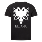 Albanischer Adler Premium T-Shirt mit Wunschnamen Back Print