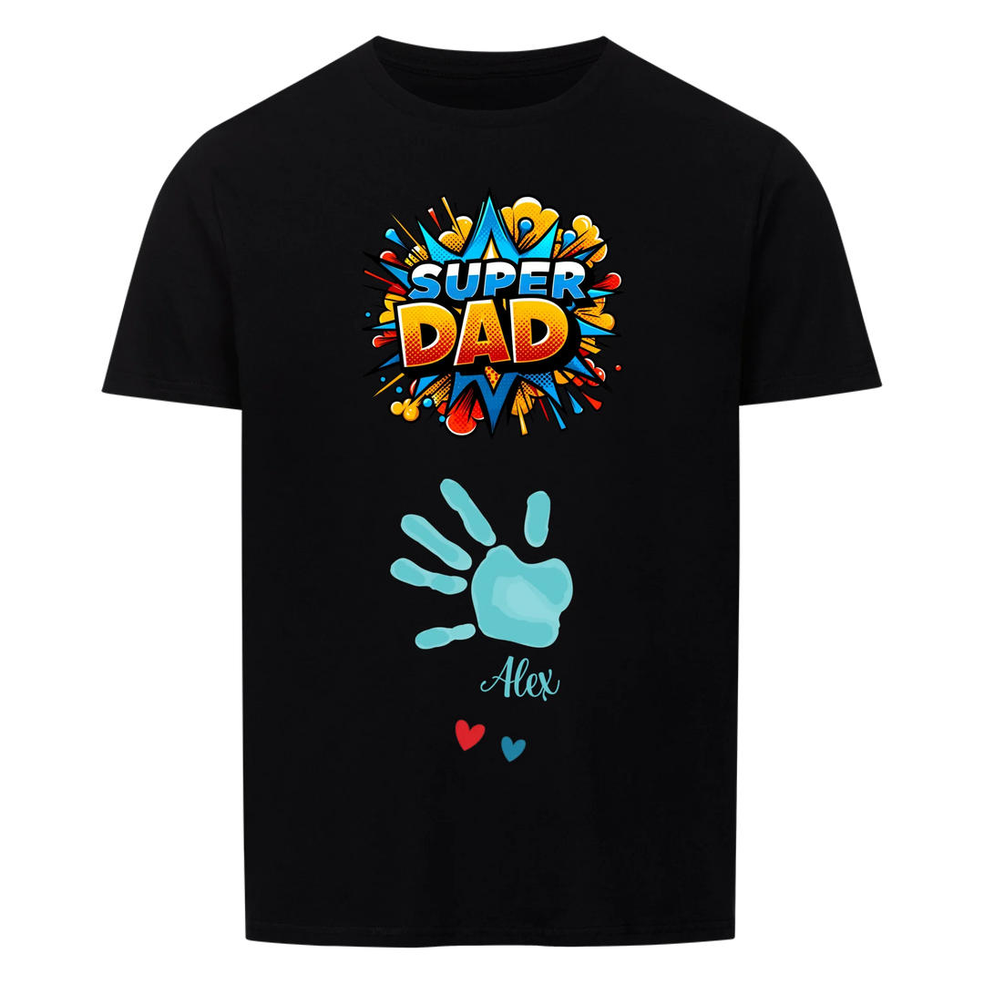 Bester Papa oder Beste Mama Premium Unisex T-Shirt mit Kindernamen