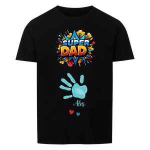 Bester Papa oder Beste Mama Premium Unisex T-Shirt mit Kindernamen