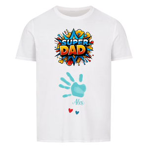 Bester Papa oder Beste Mama Premium Unisex T-Shirt mit Kindernamen