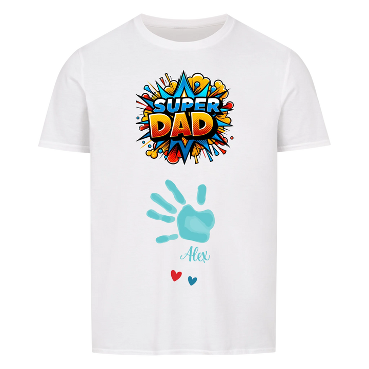 Bester Papa oder Beste Mama Premium Unisex T-Shirt mit Kindernamen