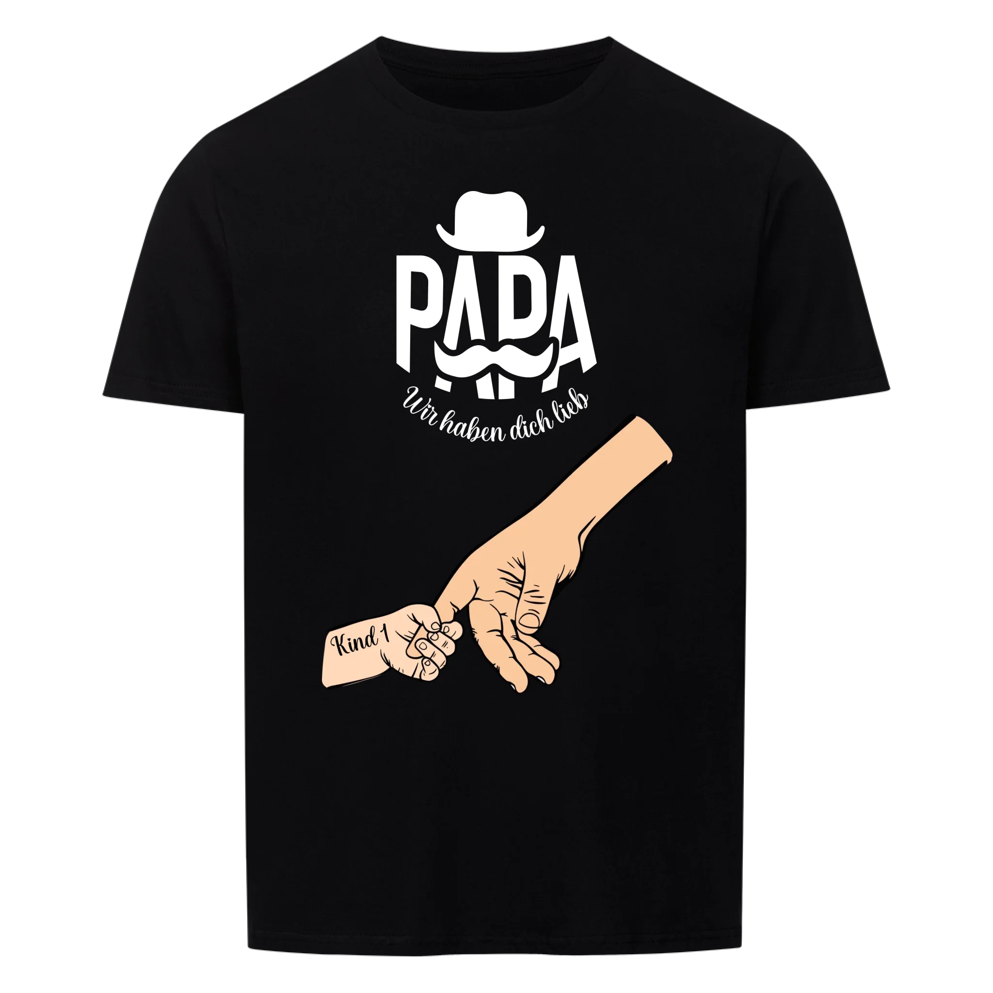 Bester Papa oder Beste Mama der Welt mit Kindernamen Unisex T-Shirt