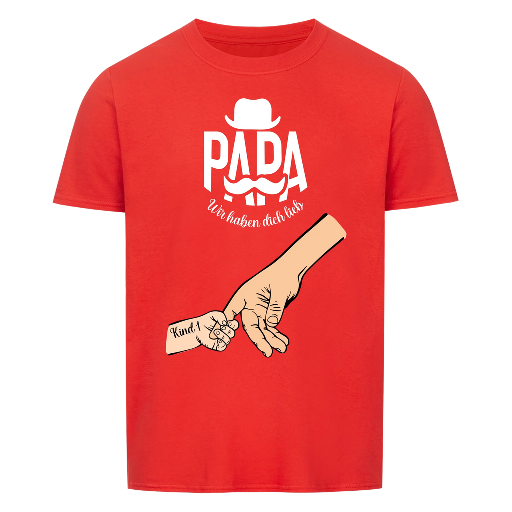 Bester Papa oder Beste Mama der Welt mit Kindernamen Unisex T-Shirt