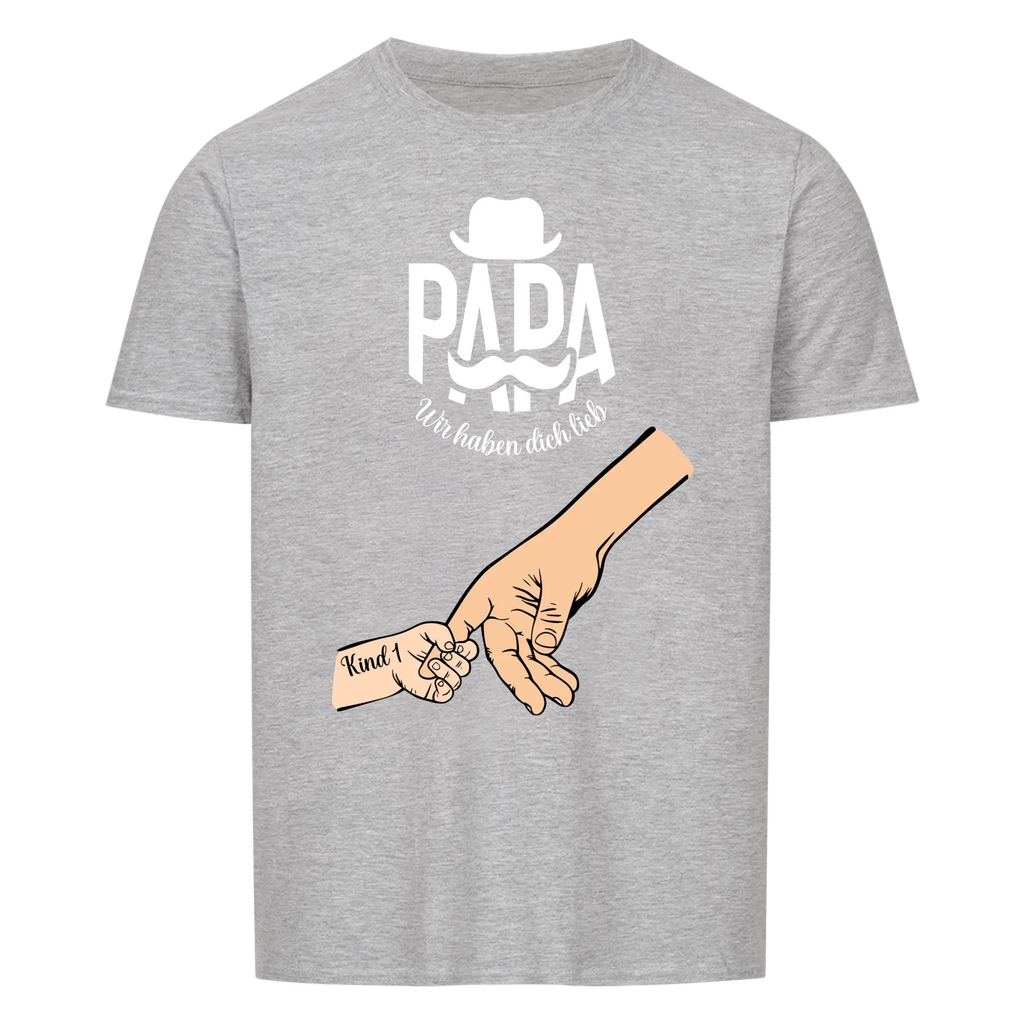 Bester Papa oder Beste Mama der Welt mit Kindernamen Unisex T-Shirt