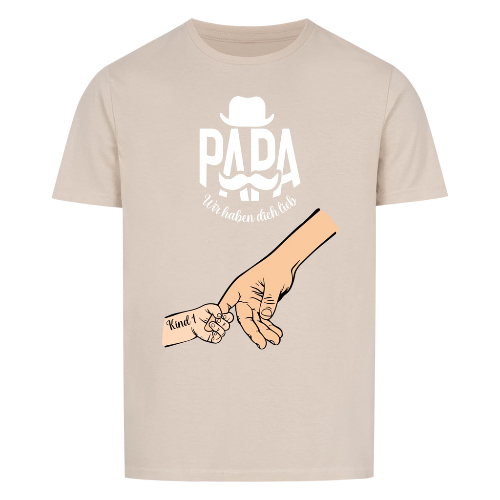 Bester Papa oder Beste Mama der Welt mit Kindernamen Unisex T-Shirt