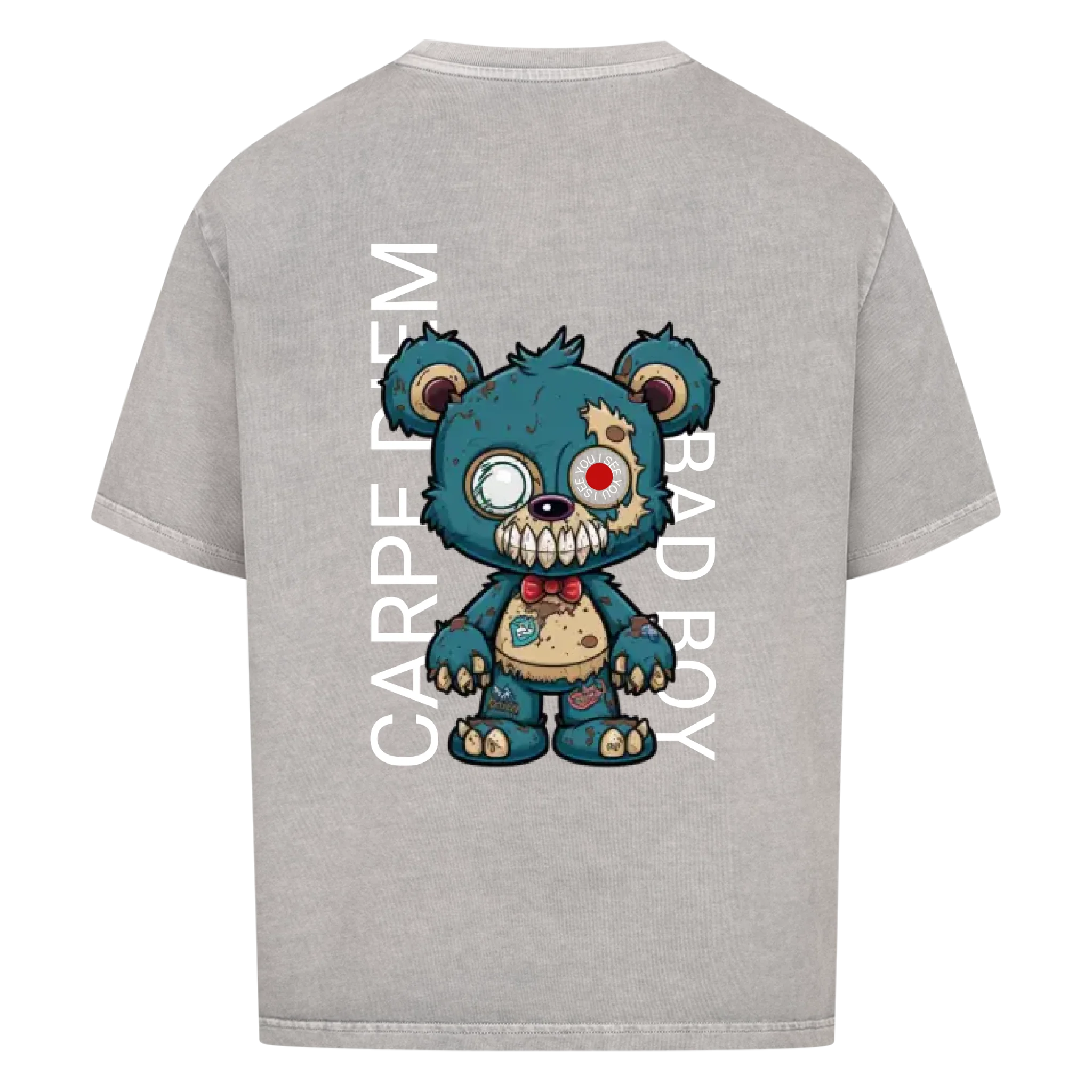 Zombie Teddy mit QR Code Oversize T-Shirt Vancy