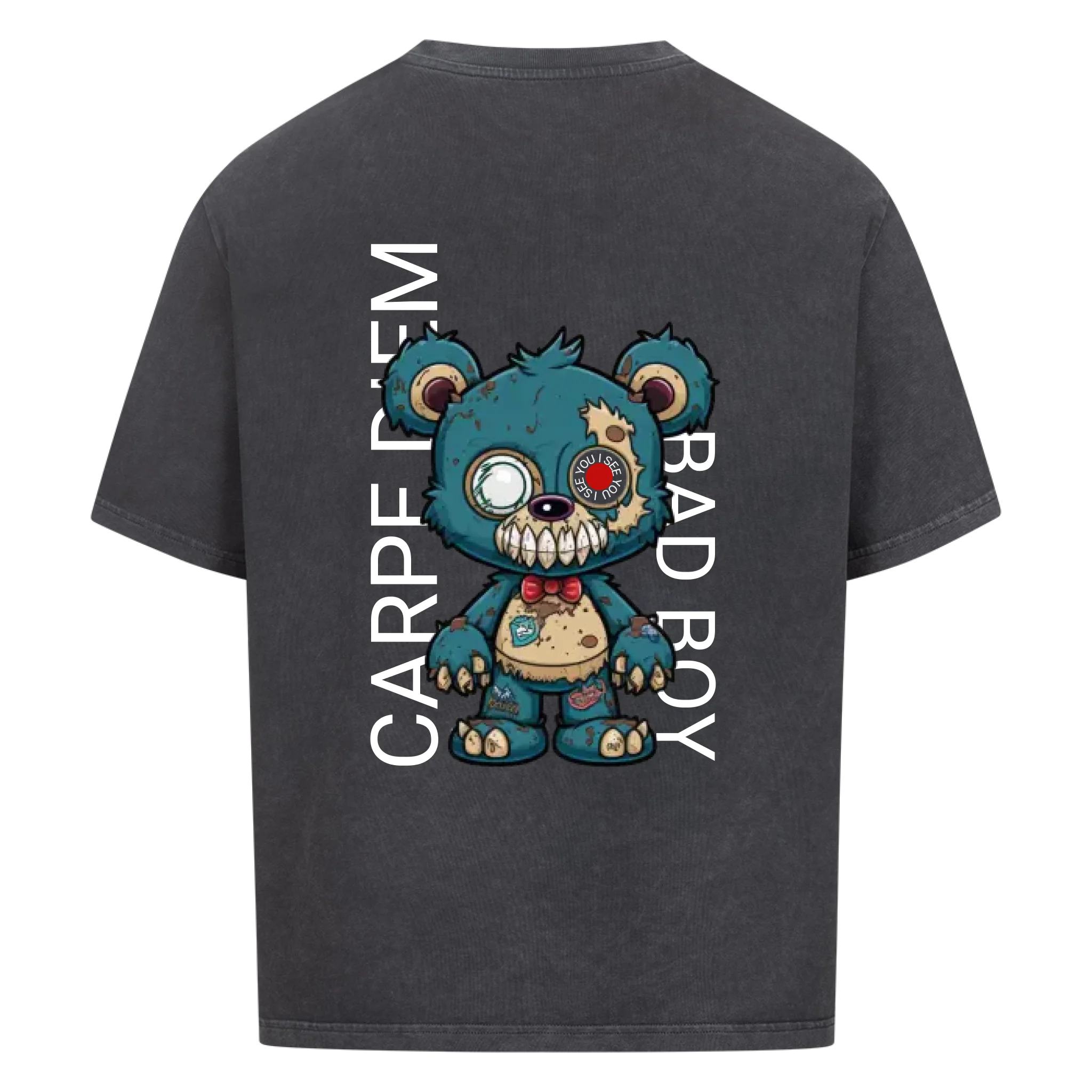 Zombie Teddy mit QR Code Oversize T-Shirt Vancy