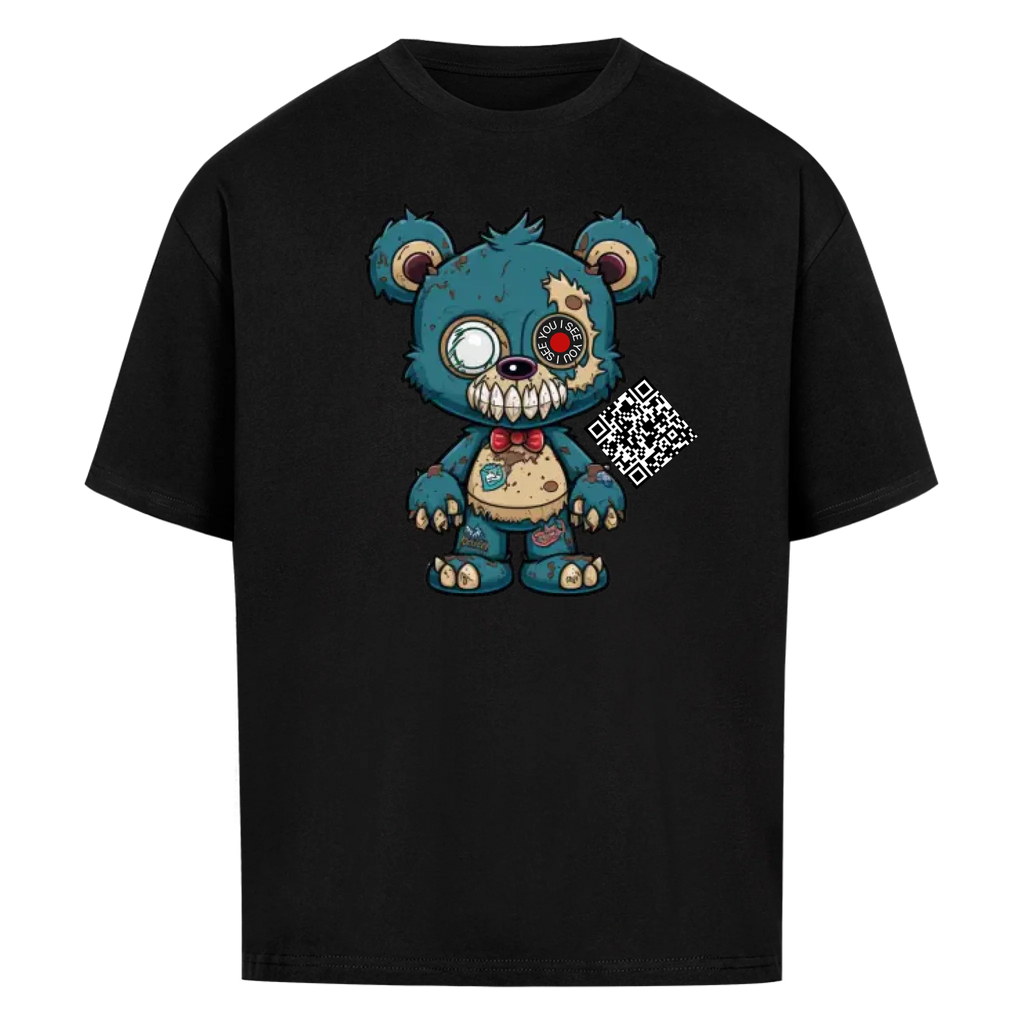 Zombie Teddy mit QR Code Oversize T-Shirt Vancy