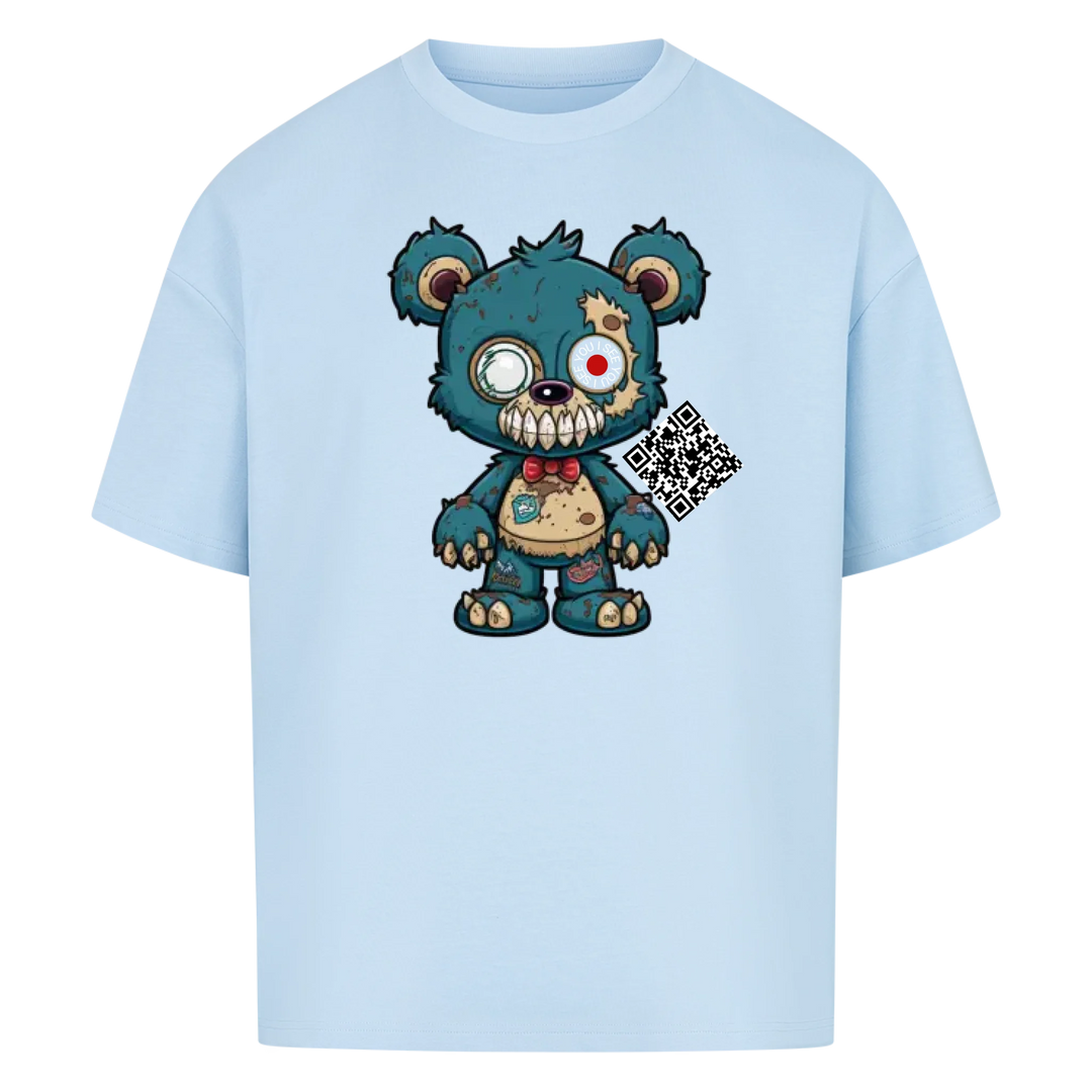 Zombie Teddy mit QR Code Oversize T-Shirt Vancy