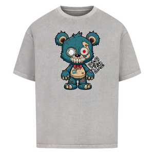 Zombie Teddy mit QR Code Oversize T-Shirt Vancy