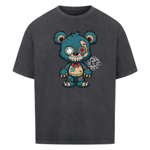 Zombie Teddy mit QR Code Oversize T-Shirt Vancy