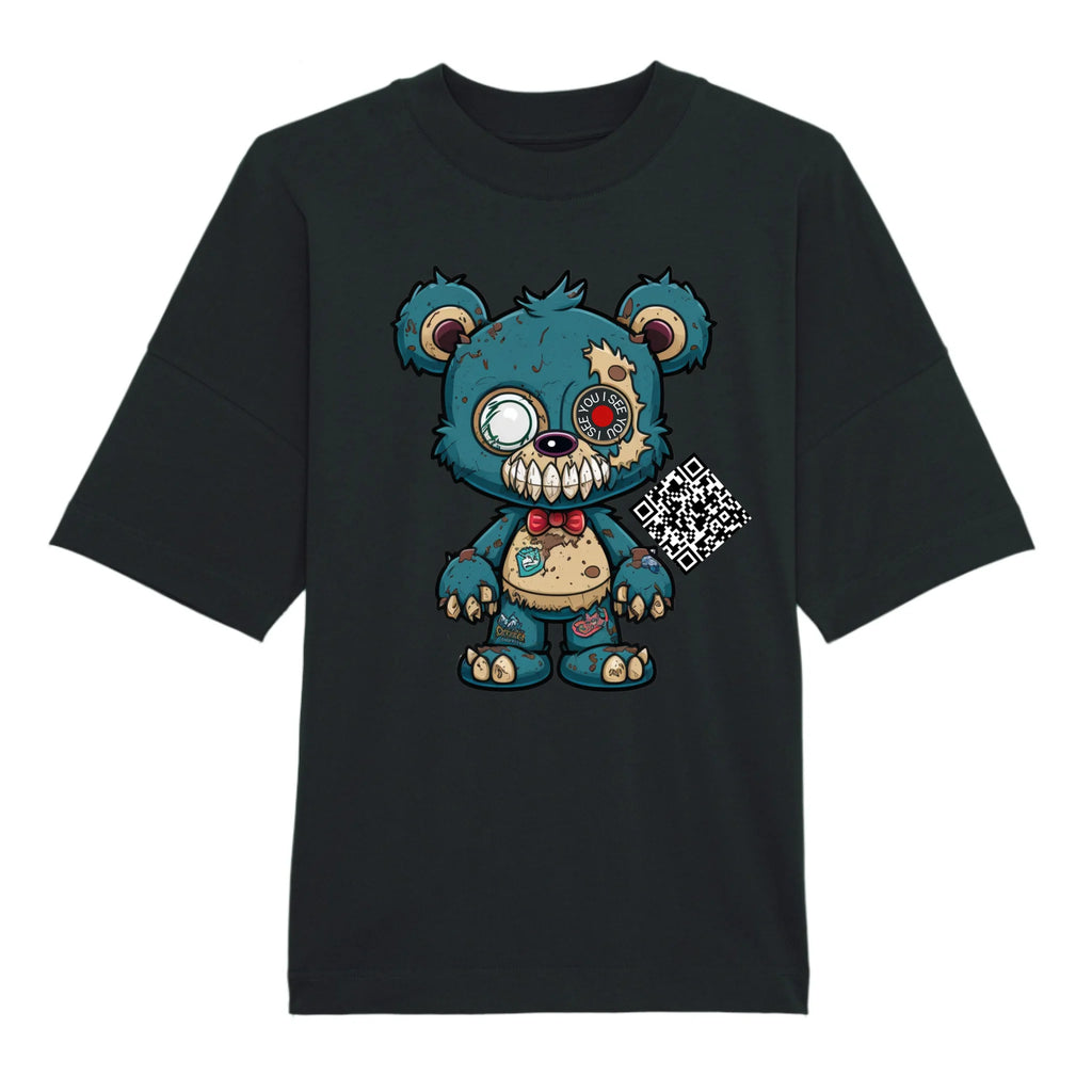 Zombie Teddy mit QR Code Premium Organic Oversize Blast