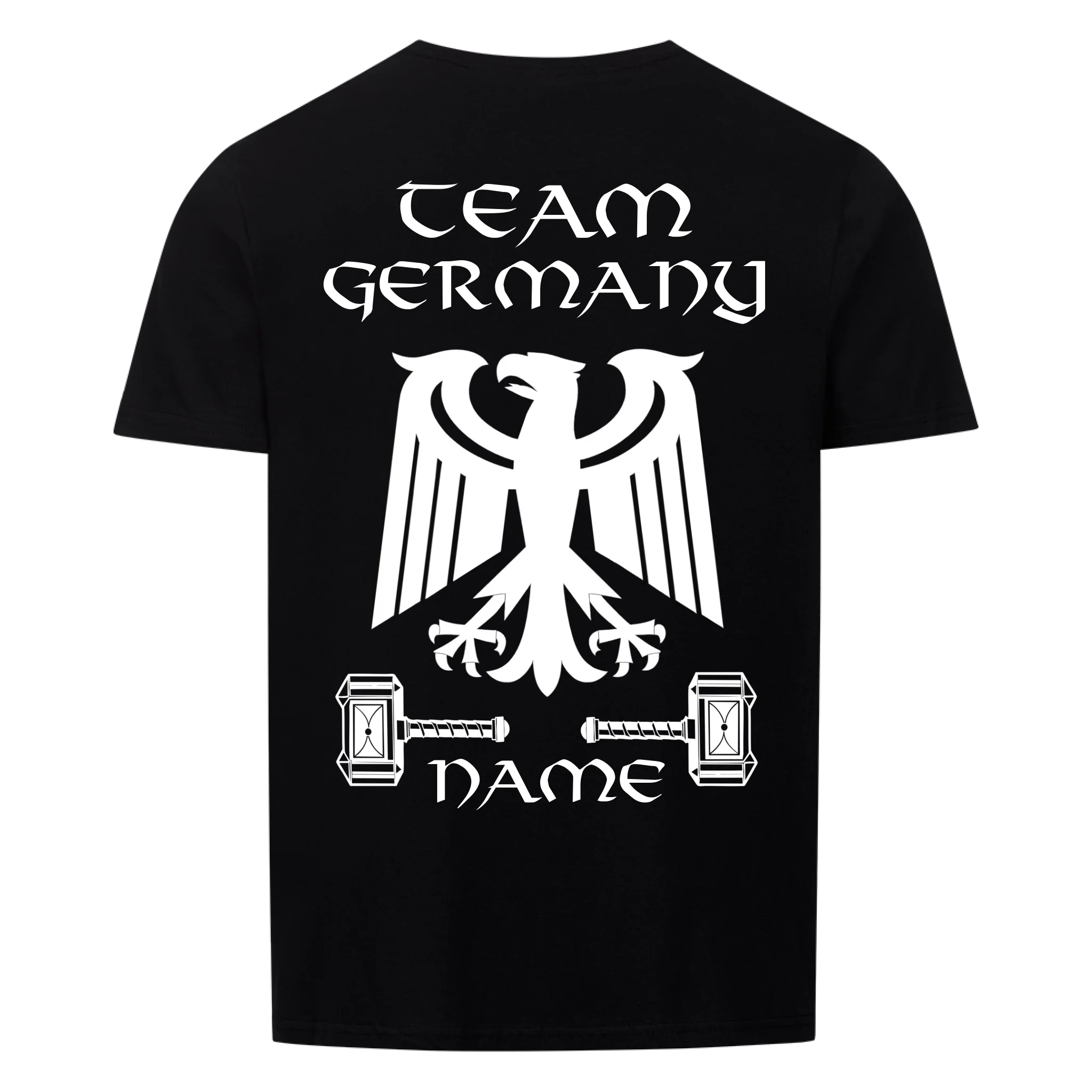 Team Deutschland Basic Unisex T-Shirt Schwarz