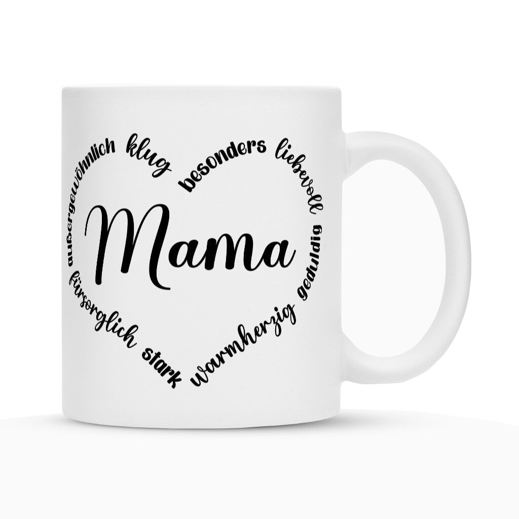 Mama Herzensmensch – Keramiktasse mit liebevollen Worten