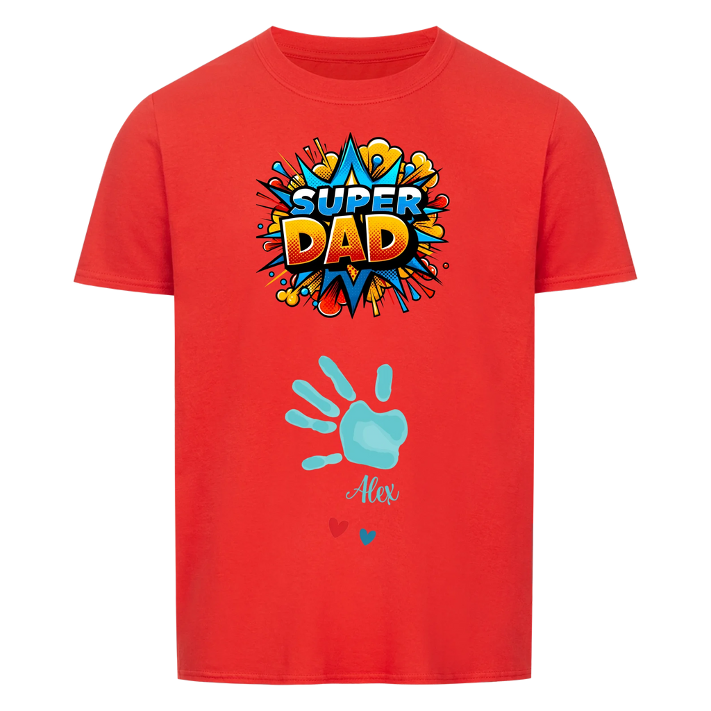 Bester Papa oder Beste Mama Premium Unisex T-Shirt mit Kindernamen
