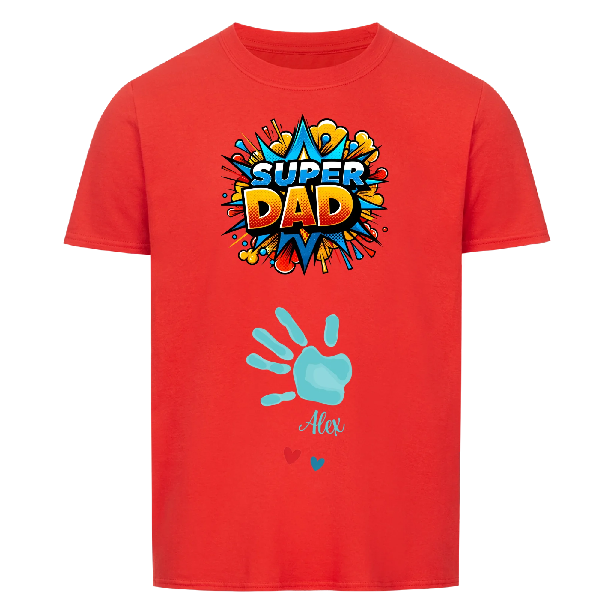 Bester Papa oder Beste Mama Premium Unisex T-Shirt mit Kindernamen