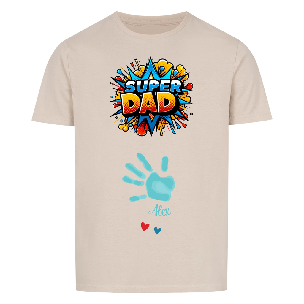 Bester Papa oder Beste Mama Premium Unisex T-Shirt mit Kindernamen
