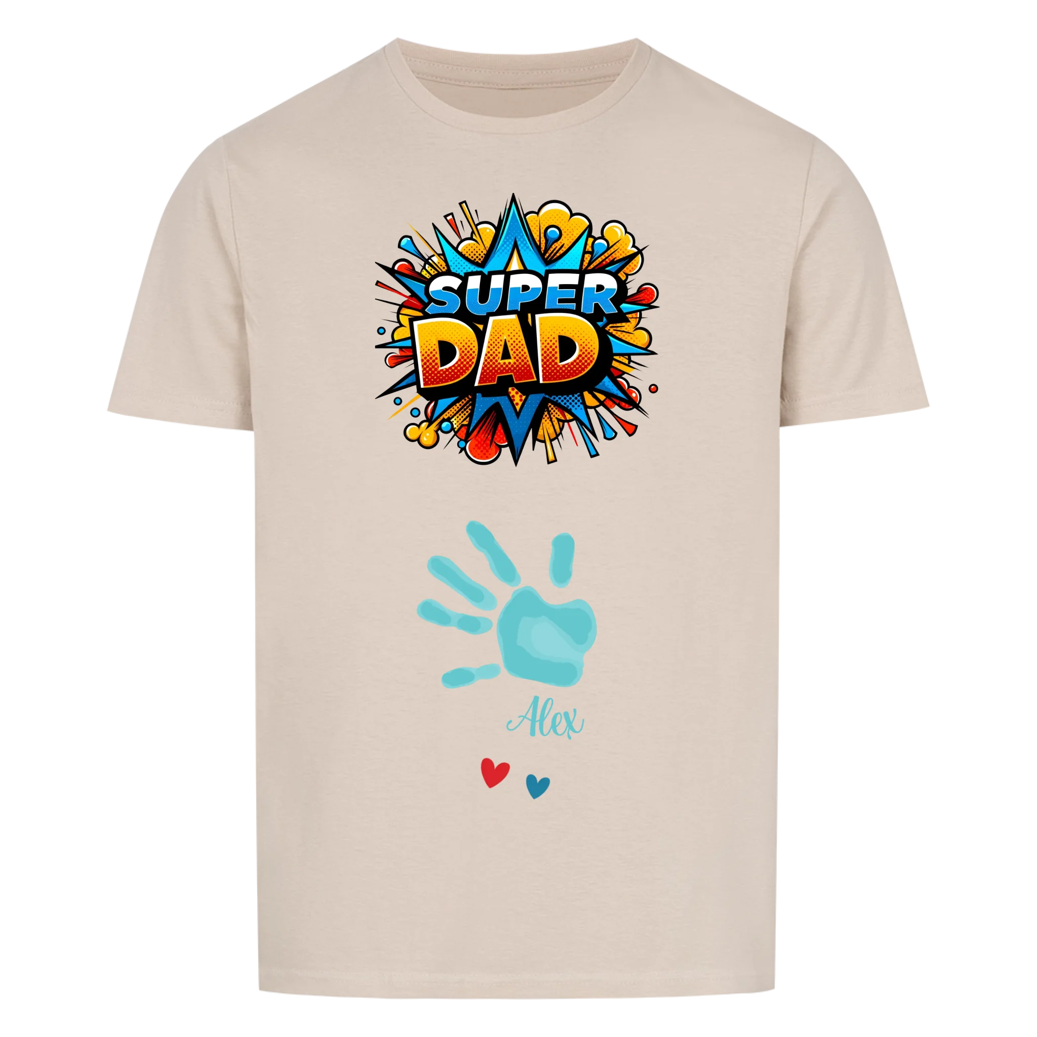 Bester Papa oder Beste Mama Premium Unisex T-Shirt mit Kindernamen