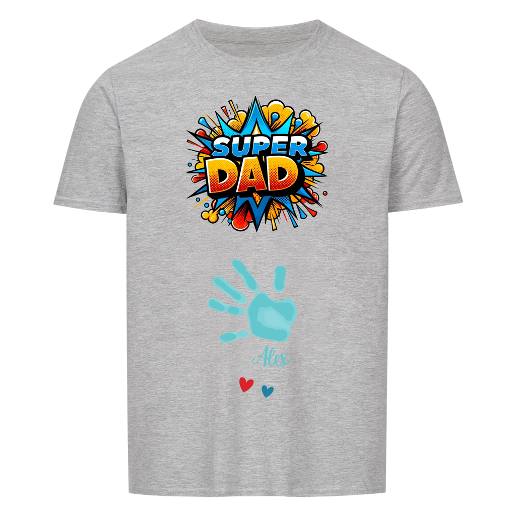 Bester Papa oder Beste Mama Premium Unisex T-Shirt mit Kindernamen