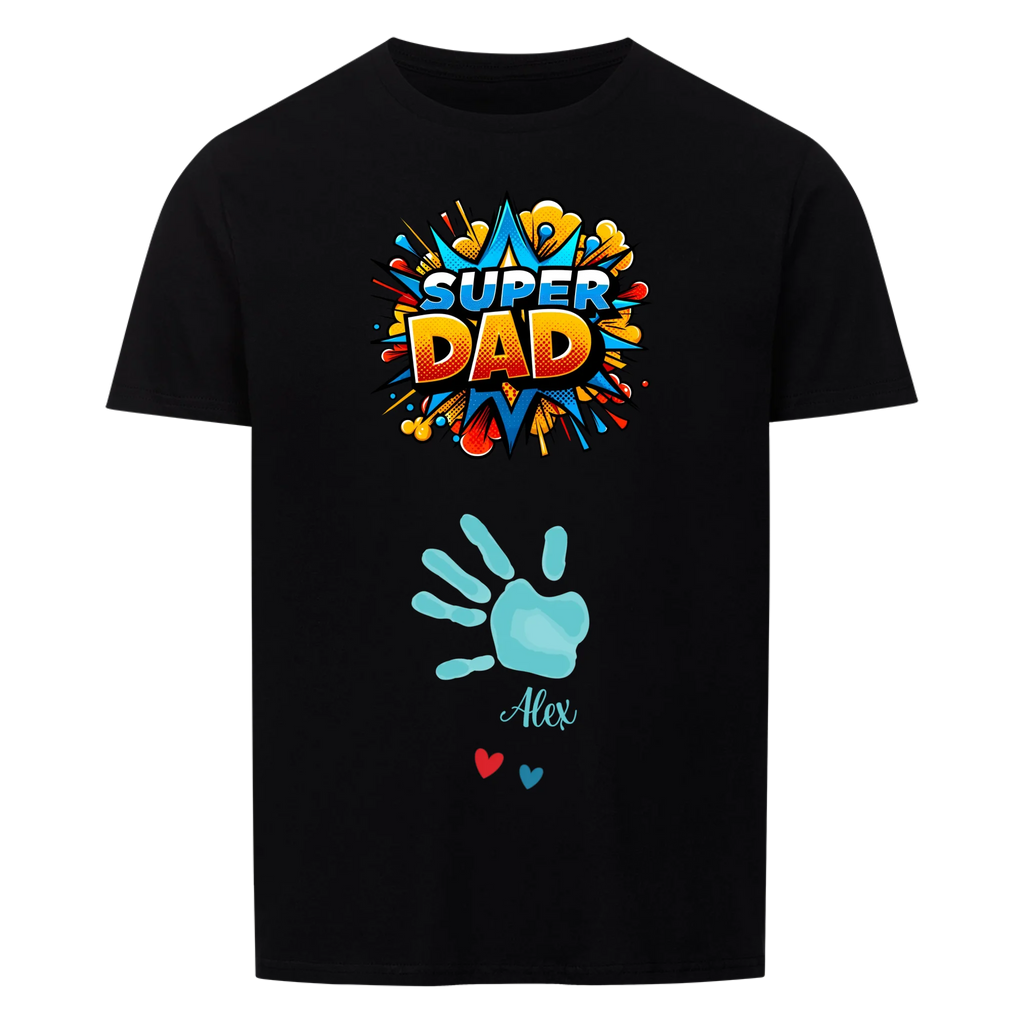 Bester Papa oder Beste Mama Premium Unisex T-Shirt mit Kindernamen