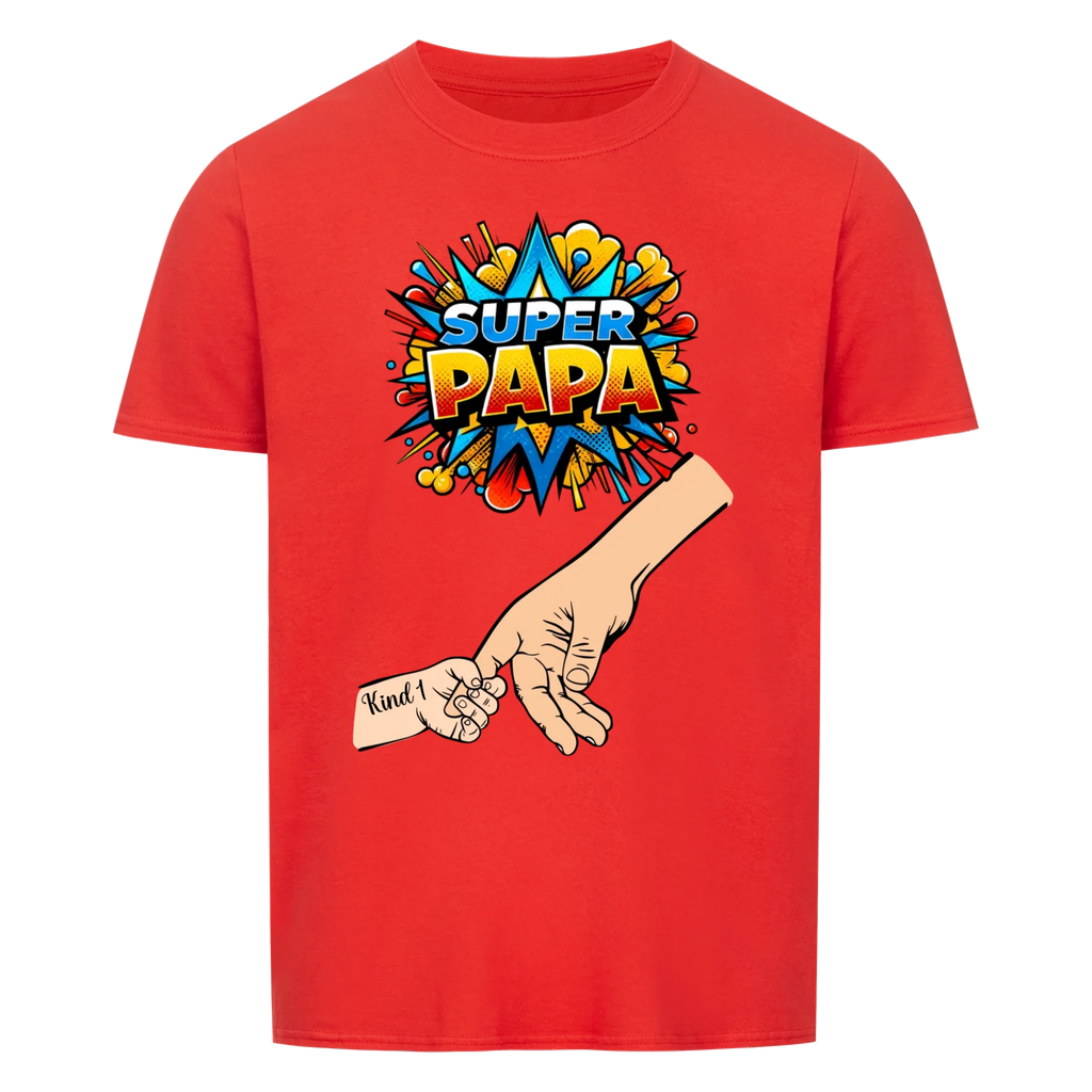 Herz Unisex Shirt für Mama oder Papa mit Kindernamen