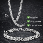 Königsketten Duo Set – 2 Ketten + 2 Armbänder