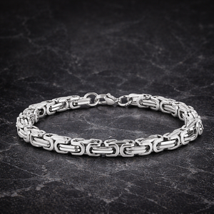 6mm Edelstahl Königs Halskette & Königs Armband