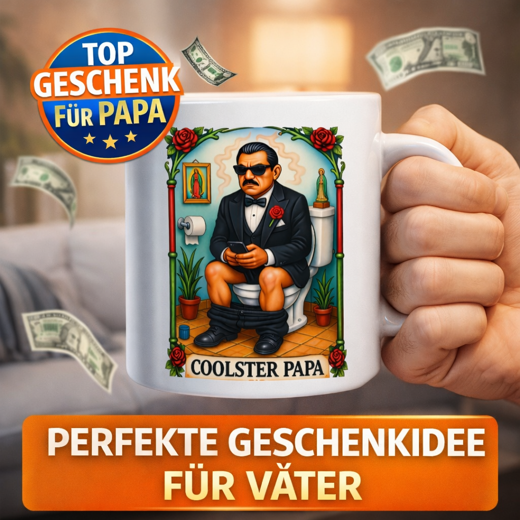 Coolster Papa Tasse – Lustige Geschenkidee für Väter | Keramik Kaffeebecher 300ml