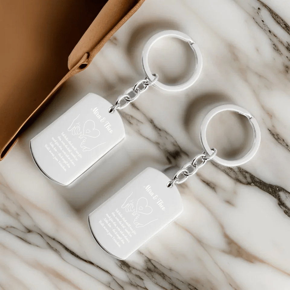 Couple Set Ewige Verbundenheit zwei Handyhüllen mit zwei Schlüsselanhänger Weiss Druck - Idlords