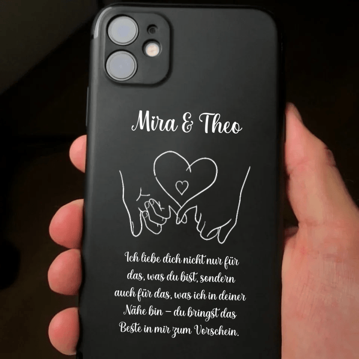 Couple Set Ewige Verbundenheit zwei Handyhüllen mit zwei Schlüsselanhänger Weiss Druck - Idlords