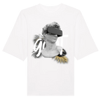 Goat Modern Skulptur Oversize Black T-Shirt Front Print - Idlords