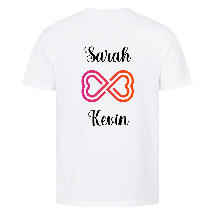 Infinity T-Shirt Unisex für Pärchen mit Wunschnamen - Idlords