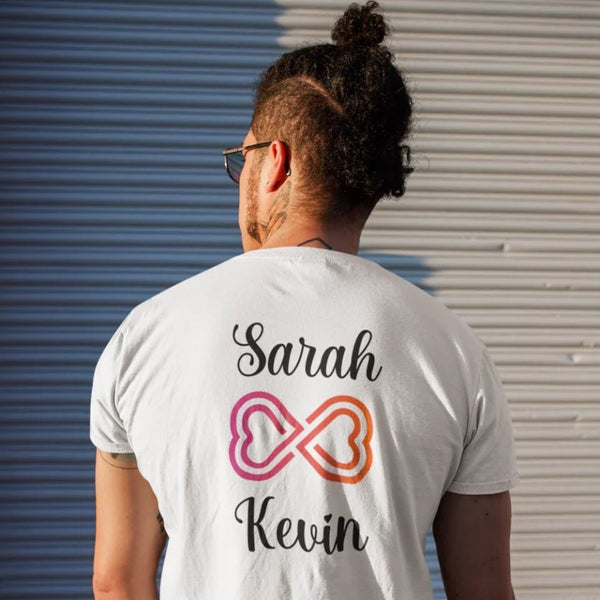 Infinity T-Shirt Unisex für Pärchen mit Wunschnamen - Idlords