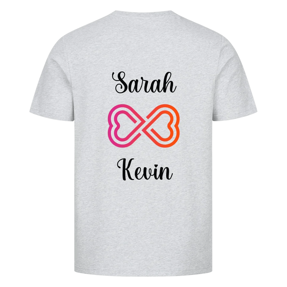 Infinity T-Shirt Unisex für Pärchen mit Wunschnamen - Idlords