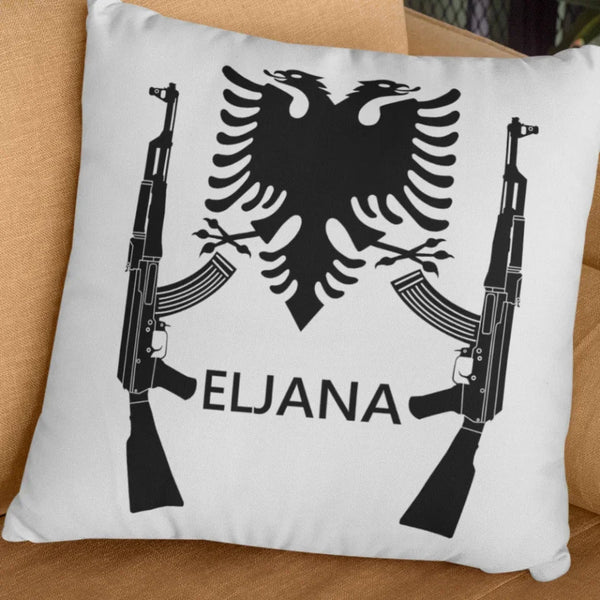 Kissen Ak47 Albanischer Adler 40x40cm mit Wunschname - Idlords