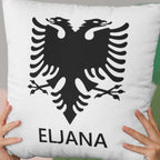 Kissen Albanischer Adler mit Wunschname 40x40cm - Idlords