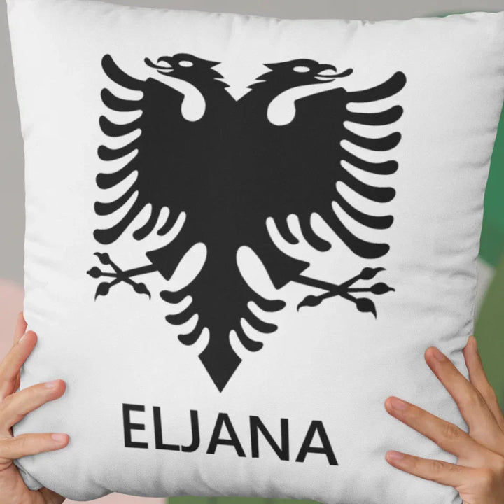 Kissen Albanischer Adler mit Wunschname 40x40cm - Idlords