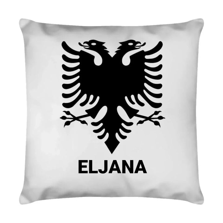 Kissen Albanischer Adler mit Wunschname 40x40cm - Idlords
